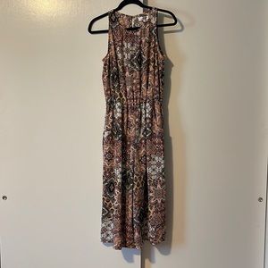 Wide leg capri jumpsuit with pockets by Emerald Sundae.